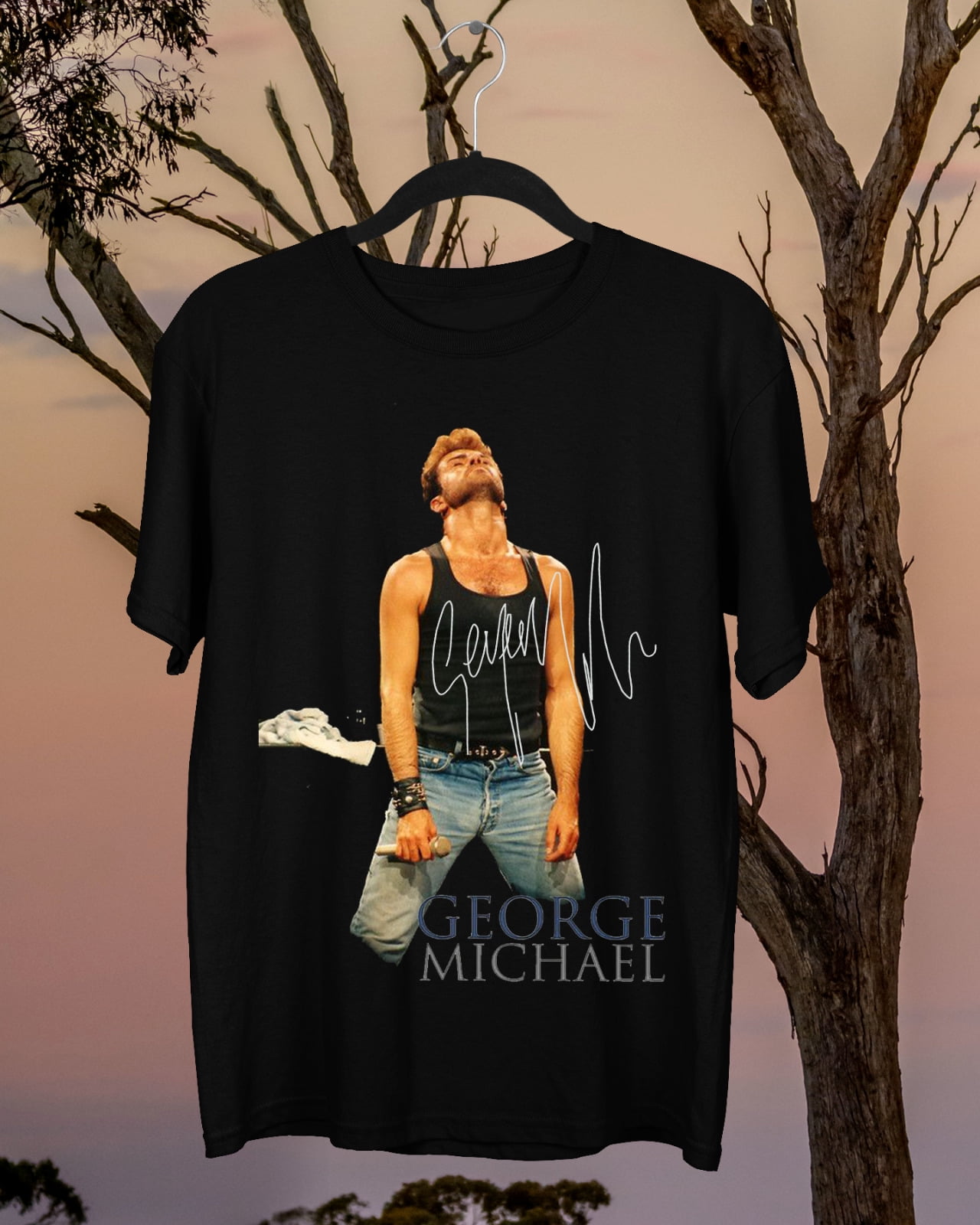 George Michael Faith tour 1988 Cotton T- Shirt Unisex All