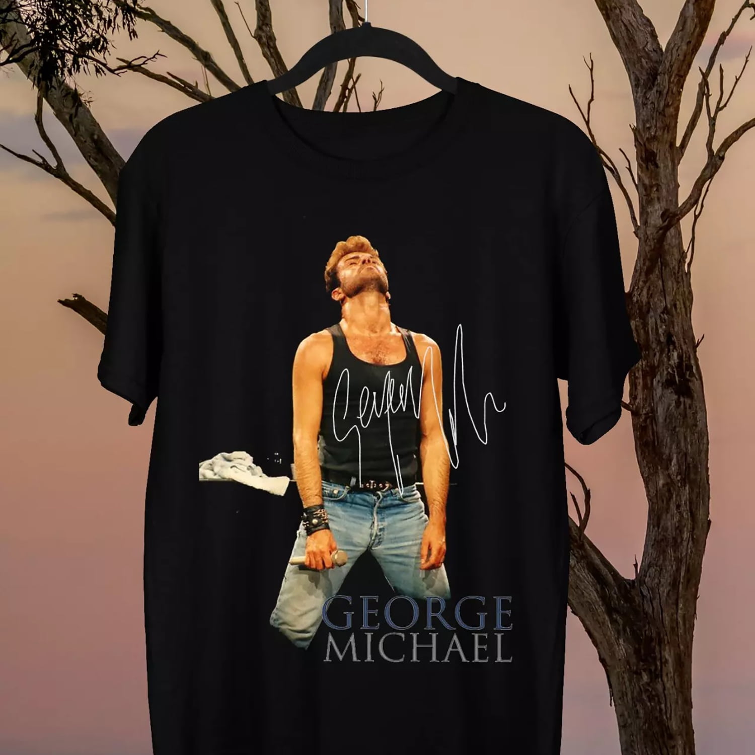 Vintage 1988 George Michael The Faith Tour T-Shirt Size XXXL