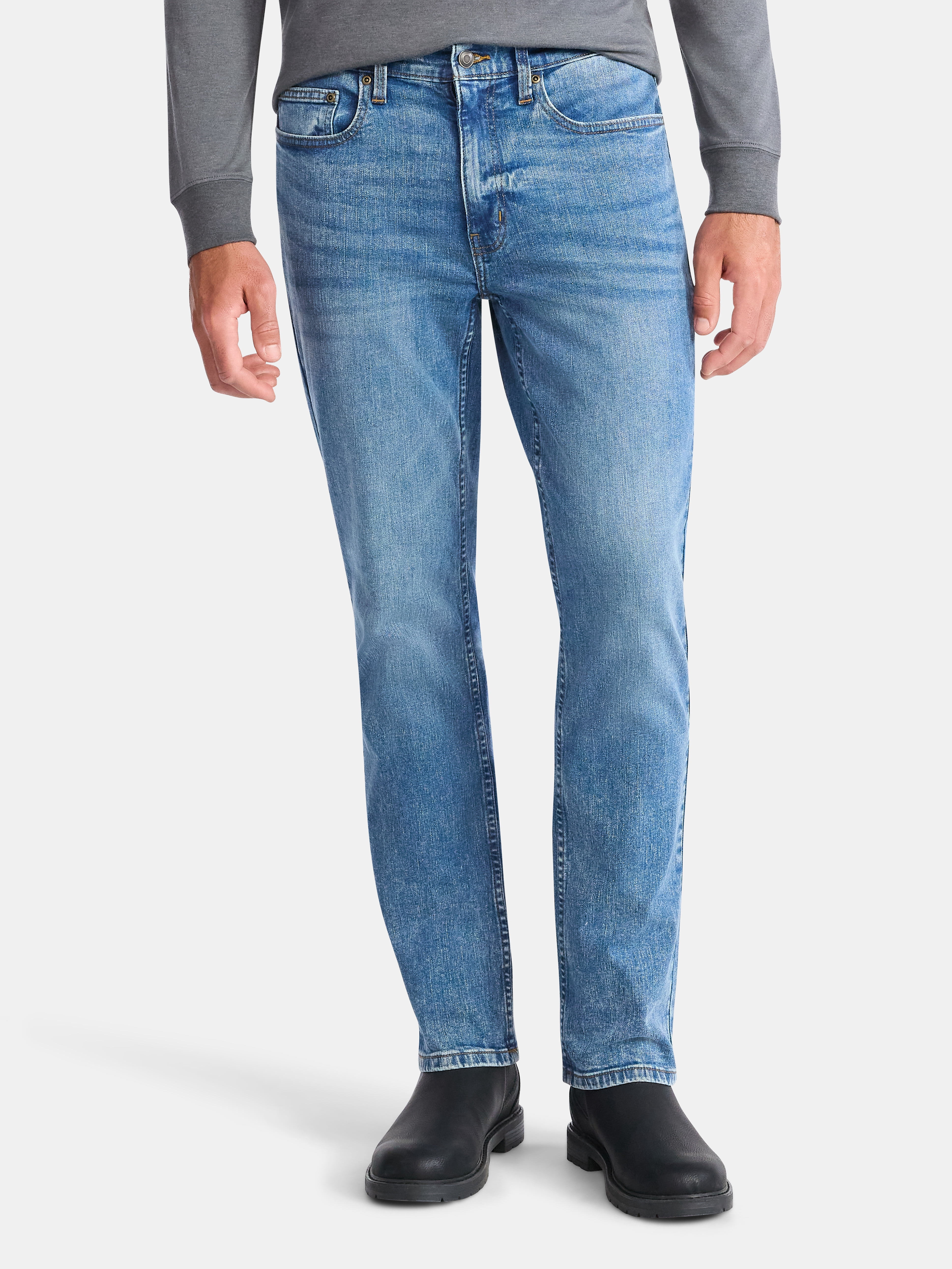 George Men's & Big Men's Classic Fit Straight Leg Jeans, Sizes 29-56
