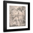 thumbnail image 1 of George Morland 11x14 Black Modern Framed Museum Art Print Titled - Lad Astride a Horse in a Stream, 1 of 5
