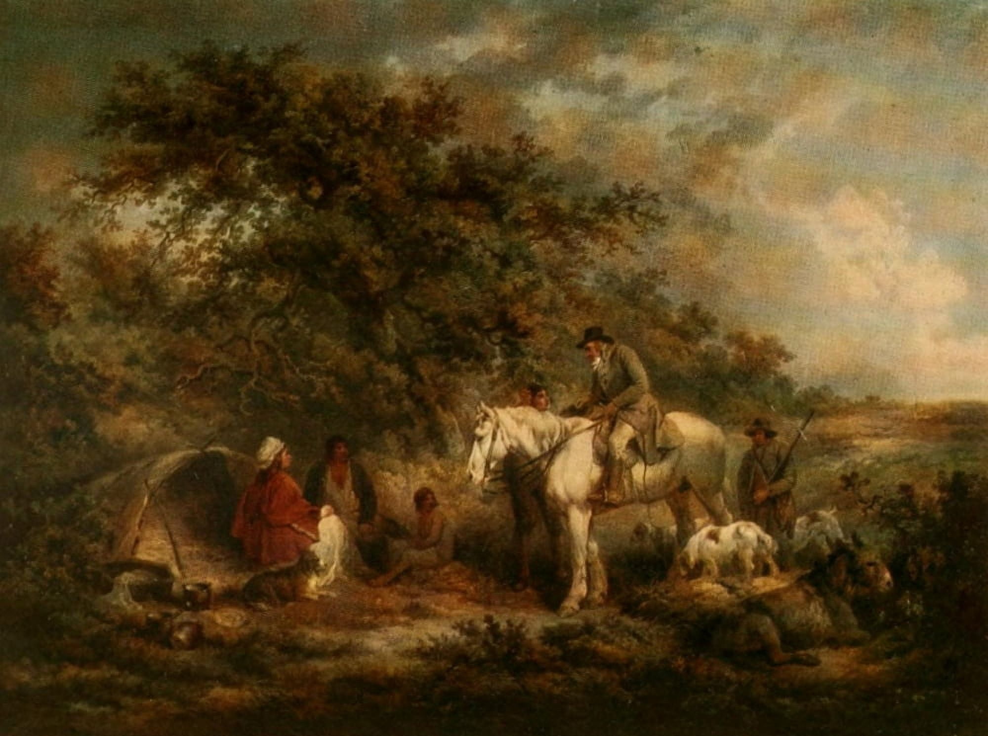 George Morland 1907 The Benevolent Horseman Canvas Art - George Morland (24 x 36)