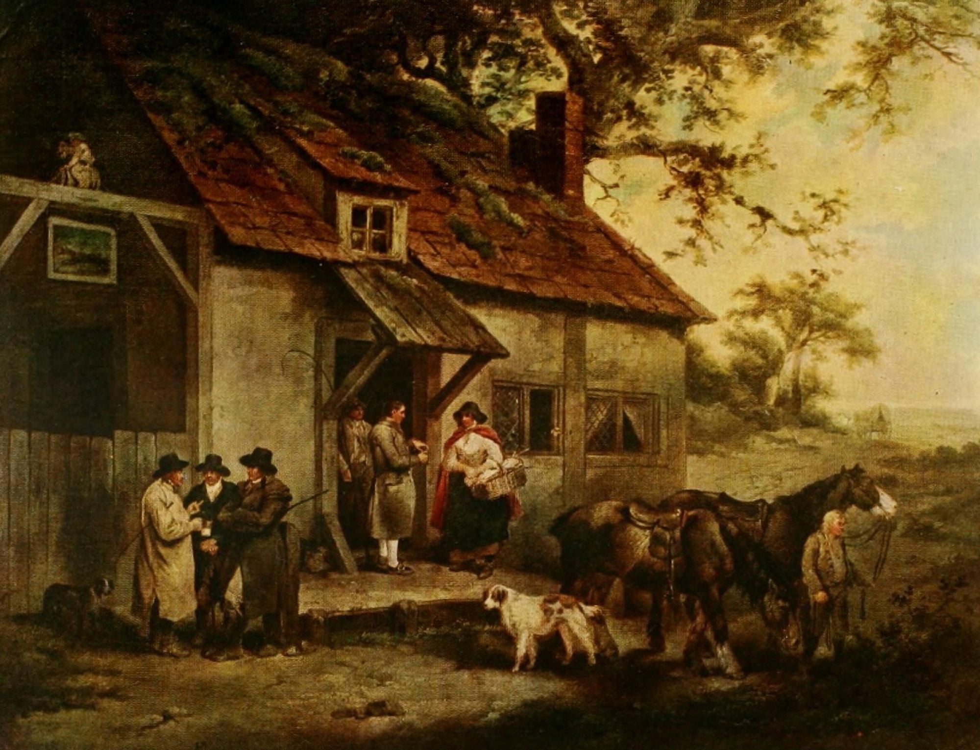 George Morland 1907 The Fox Inn Canvas Art - George Morland (18 x 24)