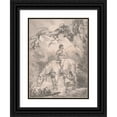 thumbnail image 1 of George Morland 19x24 Black Ornate Framed Double Matted Museum Art Print Titled: Lad Astride a Horse in a Stream, 1 of 5