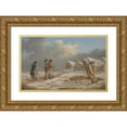 thumbnail image 1 of George Morland 24x17 Gold Ornate Framed and Double Matted Museum Art Print Titled - A Soldier's Return, 1 of 4