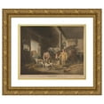 thumbnail image 1 of George Morland 24x20 Gold Ornate Framed and Double Matted Museum Art Print Titled - The First of September - Morning (1796), 1 of 4