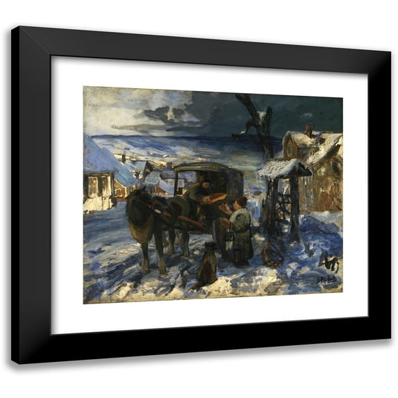 George Overbury Hart 17x15 Black Modern Framed Museum Art Print Titled - Village Scene