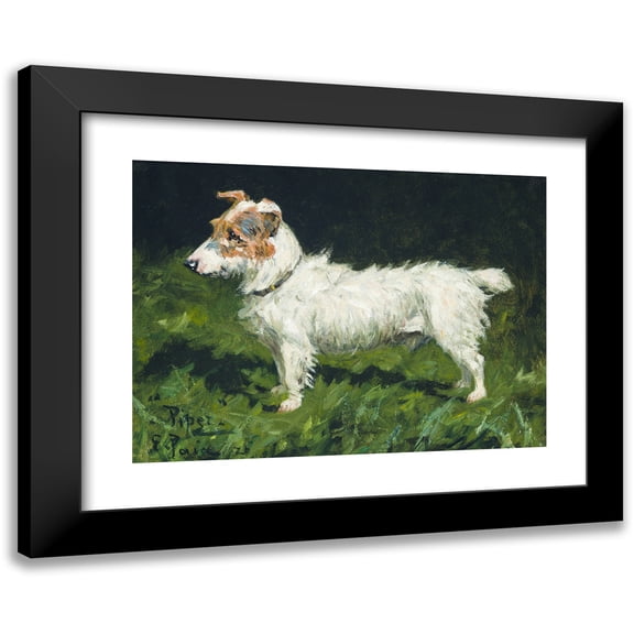 George Paice 18x14 Black Modern Framed Museum Art Print Titled - Piper, a Jack Russell Terrier