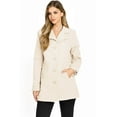 thumbnail image 1 of George Palomares Classic Defined Midi Trench Car Coat (Ivory, X-Large), 1 of 3