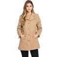 thumbnail image 1 of George Palomares Classic Defined Midi Trench Car Coat (Camel, Large), 1 of 4
