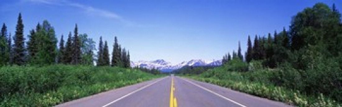 George Parks Highway AK Canvas Art - Panoramic Images (18 x 6)
