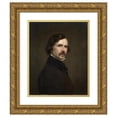 thumbnail image 1 of George Peter Alexander Healy 12x14 Gold Ornate Wood Frame and Double Matted Museum Art Print Titled - Self-Portrait (1852), 1 of 4