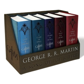 George R. R. Martin's a Game of Thrones Leather-Cloth Boxed Set (Song of Ice AndFire Series): A Game of Thrones, a Clash of Kings, a Storm of Swords, a Feast for Crows, and ADance with Dragons (Ha...