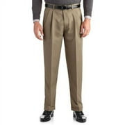 George Mens & Big Mens Classic Fit Pleated Cuffed Microfiber Dress Pants with Adjustable Waistband, Sizes 30-54