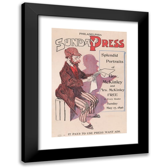 George Reiter Brill 13x18 Black Modern Framed Museum Art Print Titled - Philadelphia Sunday Press; May 17 (1896)