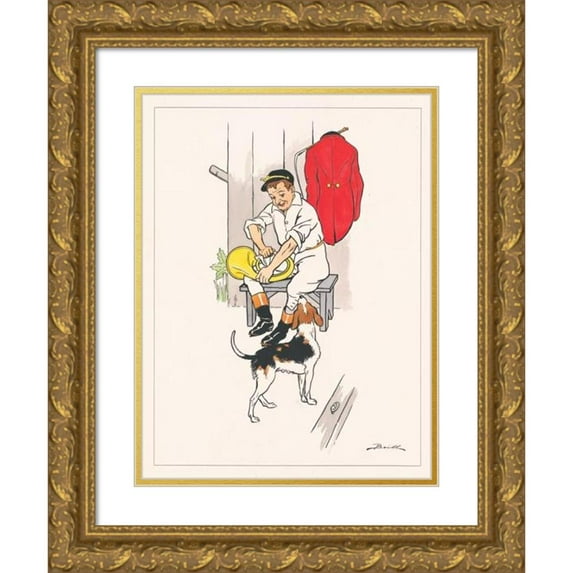George Reiter Brill 19x24 Gold Ornate Framed and Double Matted Museum Art Print Titled - Preparation (1900)