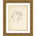 thumbnail image 1 of George Richmond 15x18 Gold Ornate Wood Frame and Double Matted Museum Art Print Titled - Study for a Male Figure in ‘Comus-The Measure’ (Before 1864), 1 of 4