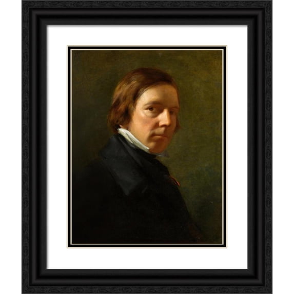 George Richmond 20x24 Black Ornate Framed Double Matted Museum Art Print Titled: Self-Portrait