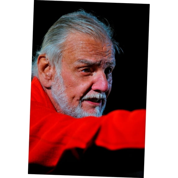 George Romero Red Shirt poster 12x16 Print on Metal Sign 12in x 16in Square Adults Z Posters