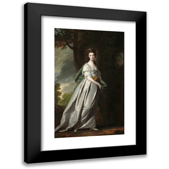 George Romney 11x14 Black Modern Framed Museum Art Print Titled - Mrs. Thomas Scott Jackson (C. 1770-1773)