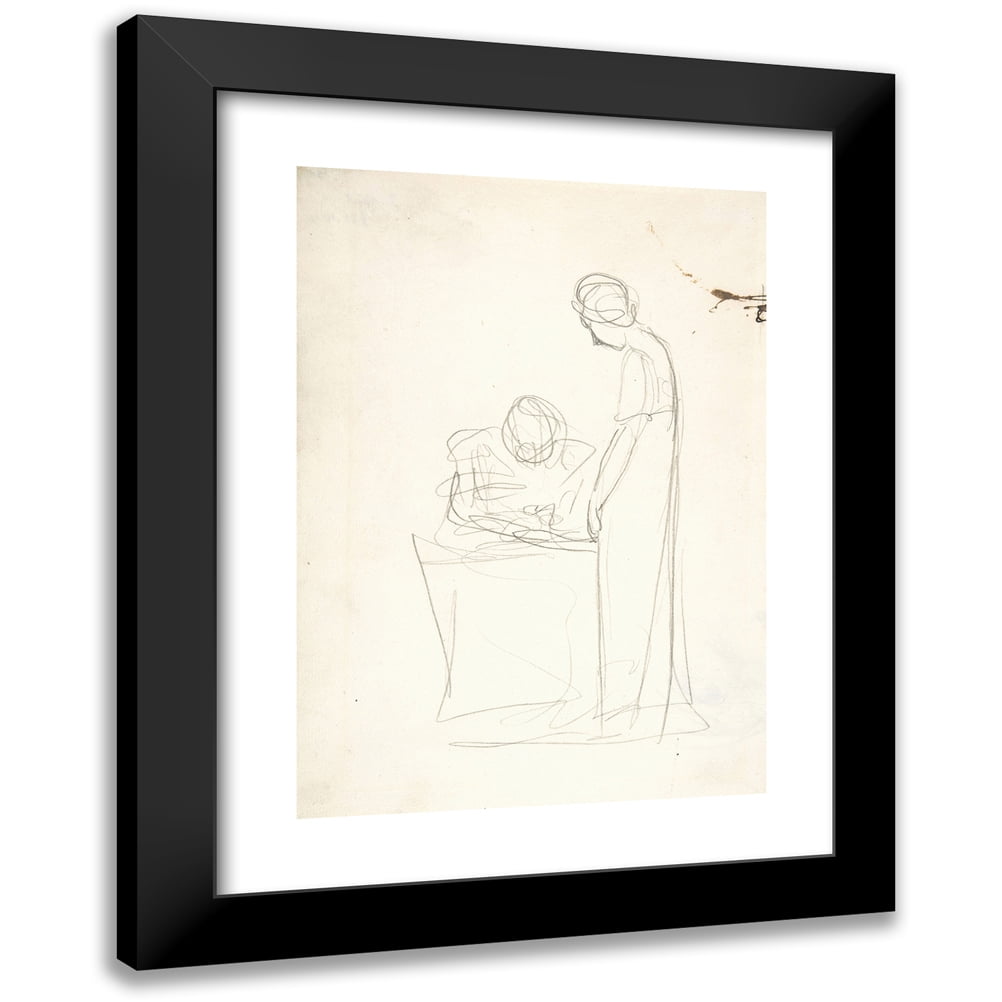 George Romney 11x14 Black Modern Framed Museum Art Print Titled - Study ...
