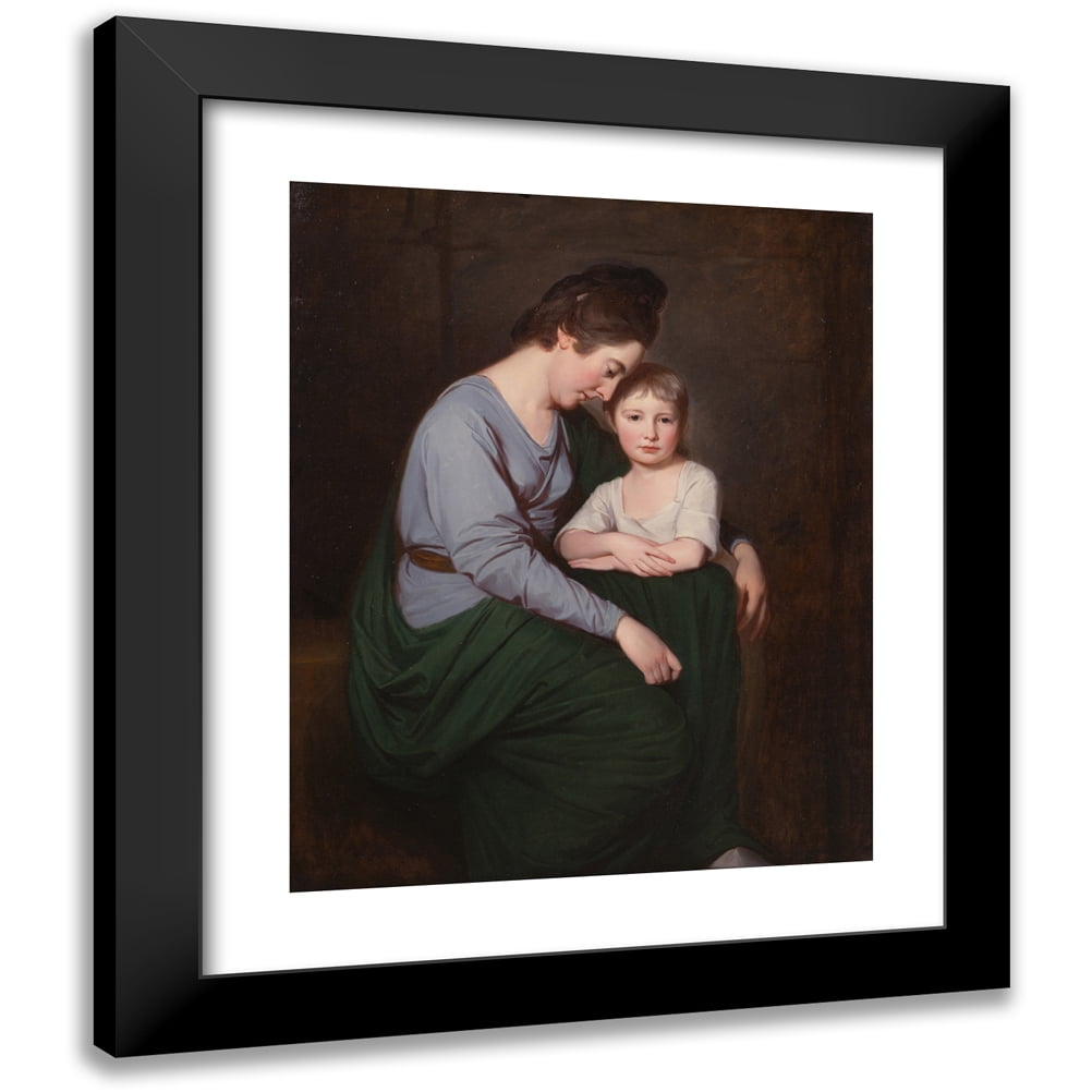 George Romney 12x14 Black Modern Framed Museum Art Print Titled - Ann ...