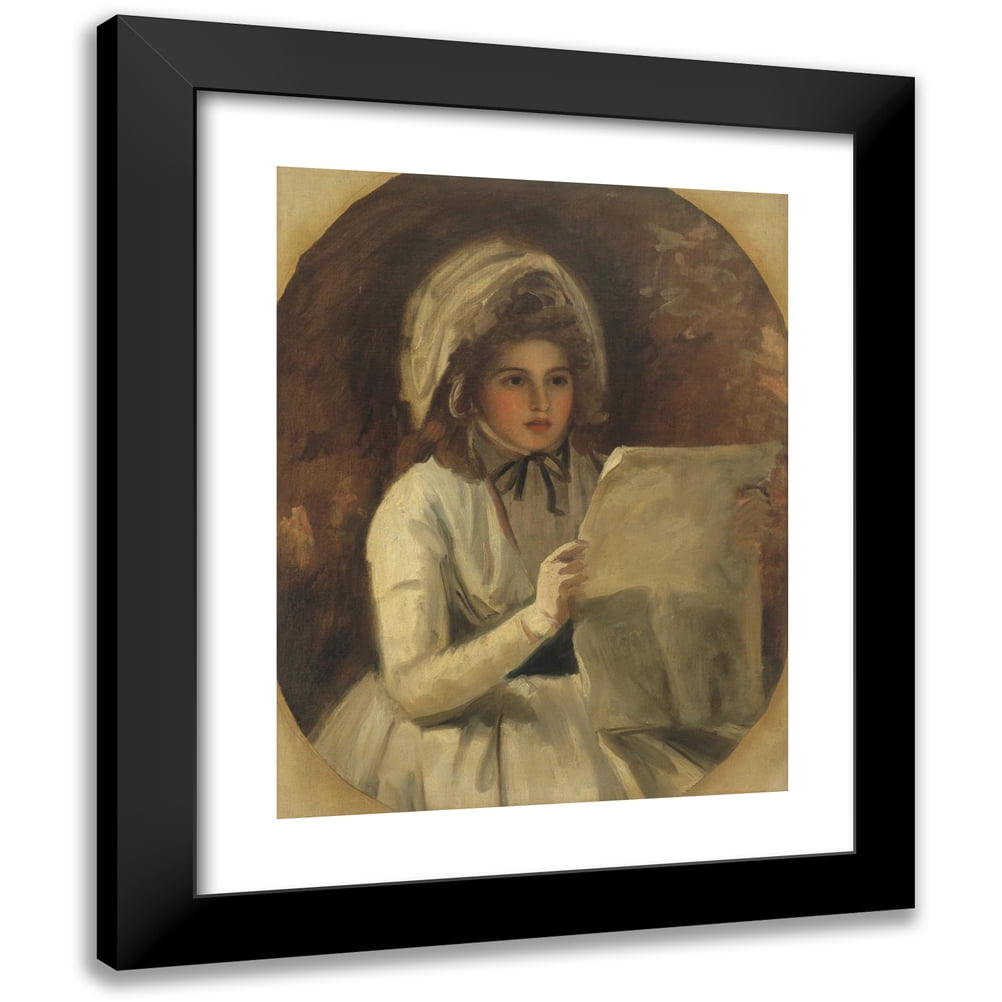 George Romney 12x14 Black Modern Framed Museum Art Print Titled - Lady ...
