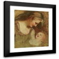 thumbnail image 1 of George Romney 12x14 Black Modern Framed Museum Art Print Titled - Sketch of a Mother and Child, 1 of 5