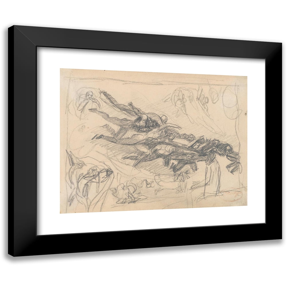George Romney 14x12 Black Modern Framed Museum Art Print Titled - The ...