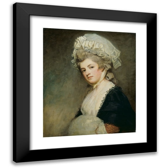 George Romney 15x17 Black Modern Framed Museum Art Print Titled - Mrs Mary Robinson (1780 - 1781)