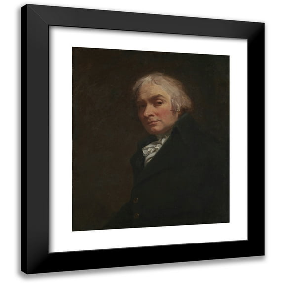 George Romney 15x17 Black Modern Framed Museum Art Print Titled - Self-Portrait (1795)