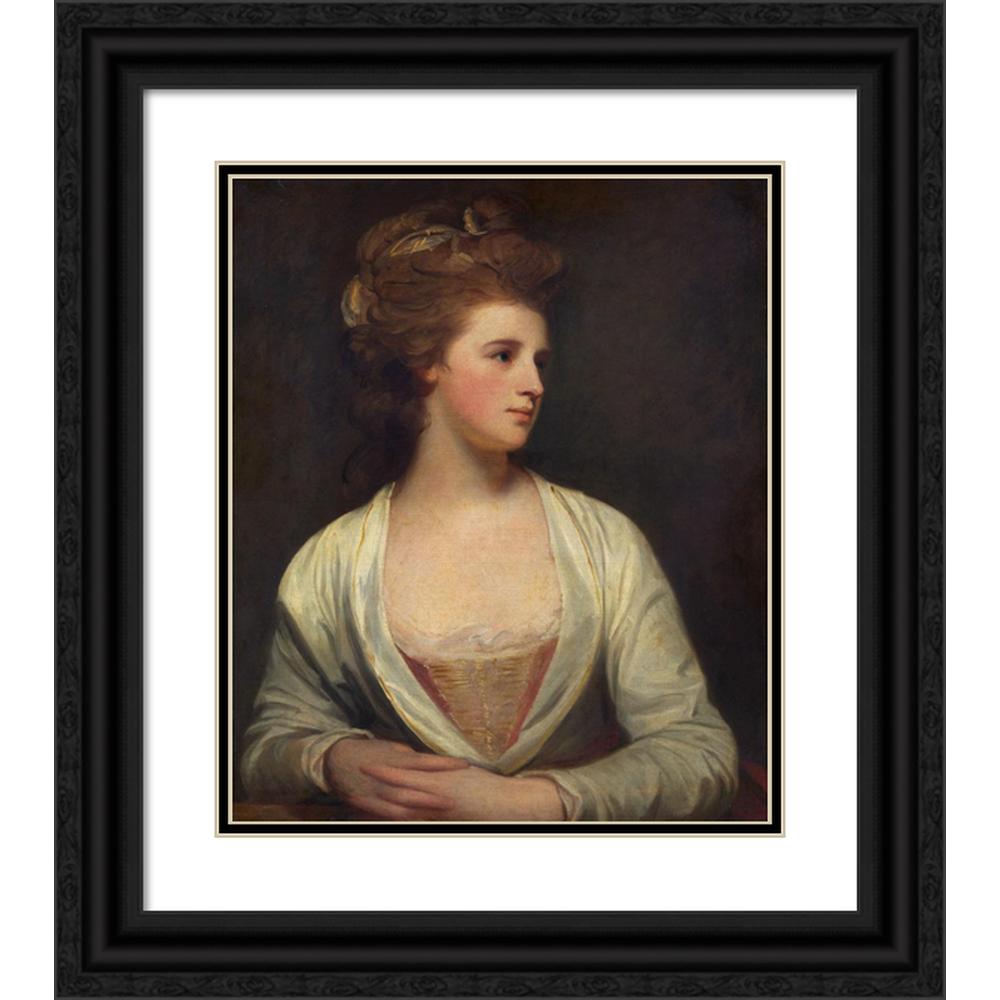 George Romney 15x17 Black Ornate Wood Framed Double Matted Museum Art ...