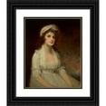 thumbnail image 1 of George Romney 15x18 Black Ornate Wood Framed Double Matted Museum Art Print Titled - Portrait of Miss Elizabeth Tighe (1774 -1857), Half-Length, Wearing a White Dress, 1 of 5