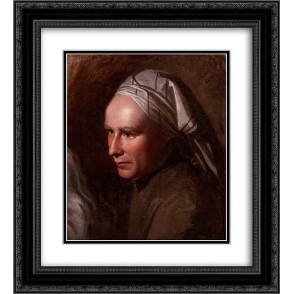 George Romney 2x Matted 20x22 Black Ornate Framed Art Print 'Thomas Greene '