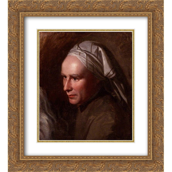 George Romney 2x Matted 20x22 Gold Ornate Framed Art Print 'Thomas Greene '