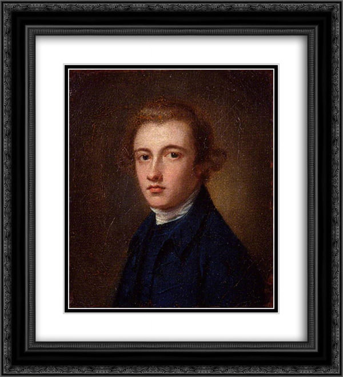 George Romney 2x Matted 20x24 Black Ornate Framed Art Print 'Unknown ...