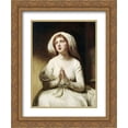 thumbnail image 1 of George Romney 2x Matted 20x24 Gold Ornate Framed Art Print 'Emma Hart at Prayer ', 1 of 2