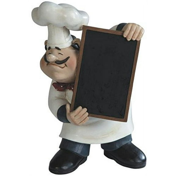 George S. Chen Imports Chef Holding A Tray Figurine, 11"