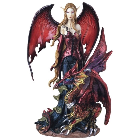 Fairy Collection Pixie with Dragon Fantasy Figurine Figure Decoration