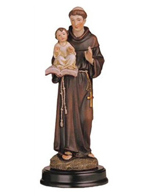Imports SS-G-205.09 Saint Anthony Holy Figurine Religious Decoration Statue Decor, 5"