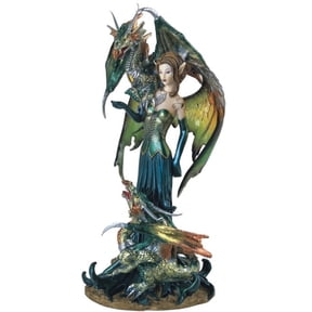 Fairy Collection Pixie with Dragon Fantasy Figurine Figure Decoration