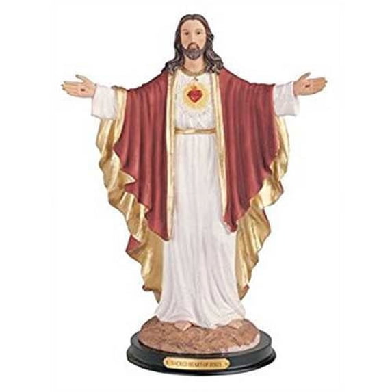 George S. Chen Imports Sacred Heart Of Jesus Holy Figurine Religious Decor, 12
