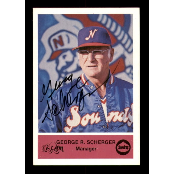 George Scherger Autographed 1979 Sun-Drop Card Nashville Sounds SKU #231298