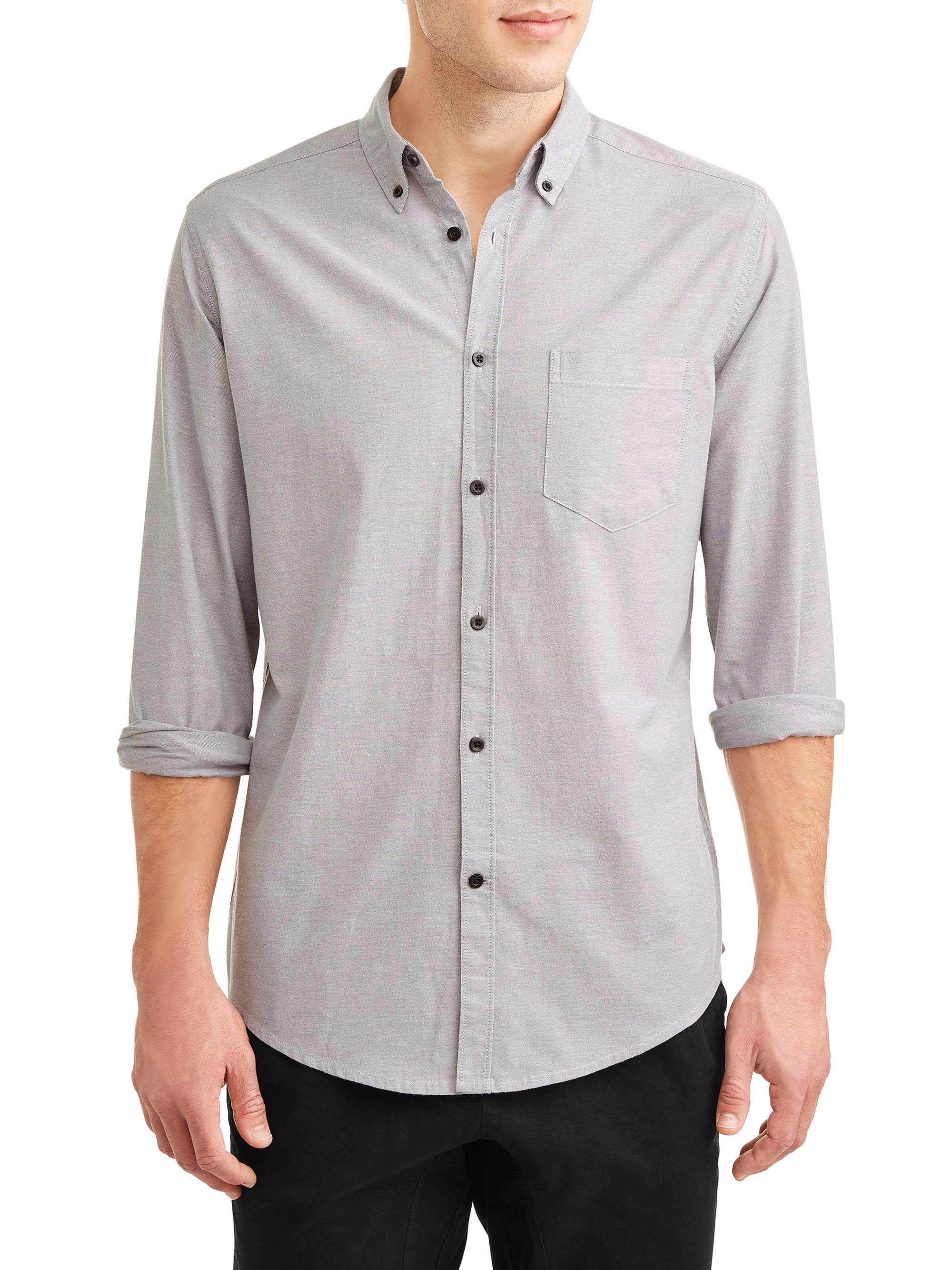 George Men's Slim Fit Oxford Shirt, Sizes S-3XL - Walmart.com