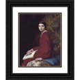 thumbnail image 1 of George Spencer Watson 15x18 Black Ornate Wood Framed Double Matted Museum Art Print Titled - Portrait of Betty Mccann (1927), 1 of 5