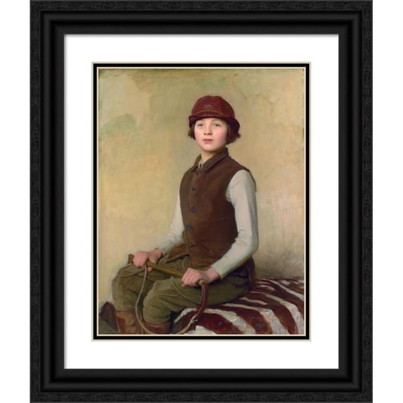 George Spencer Watson 15x18 Black Ornate Wood Framed Double Matted Museum Art Print Titled - The Saddler's Daughter (1923-1924)