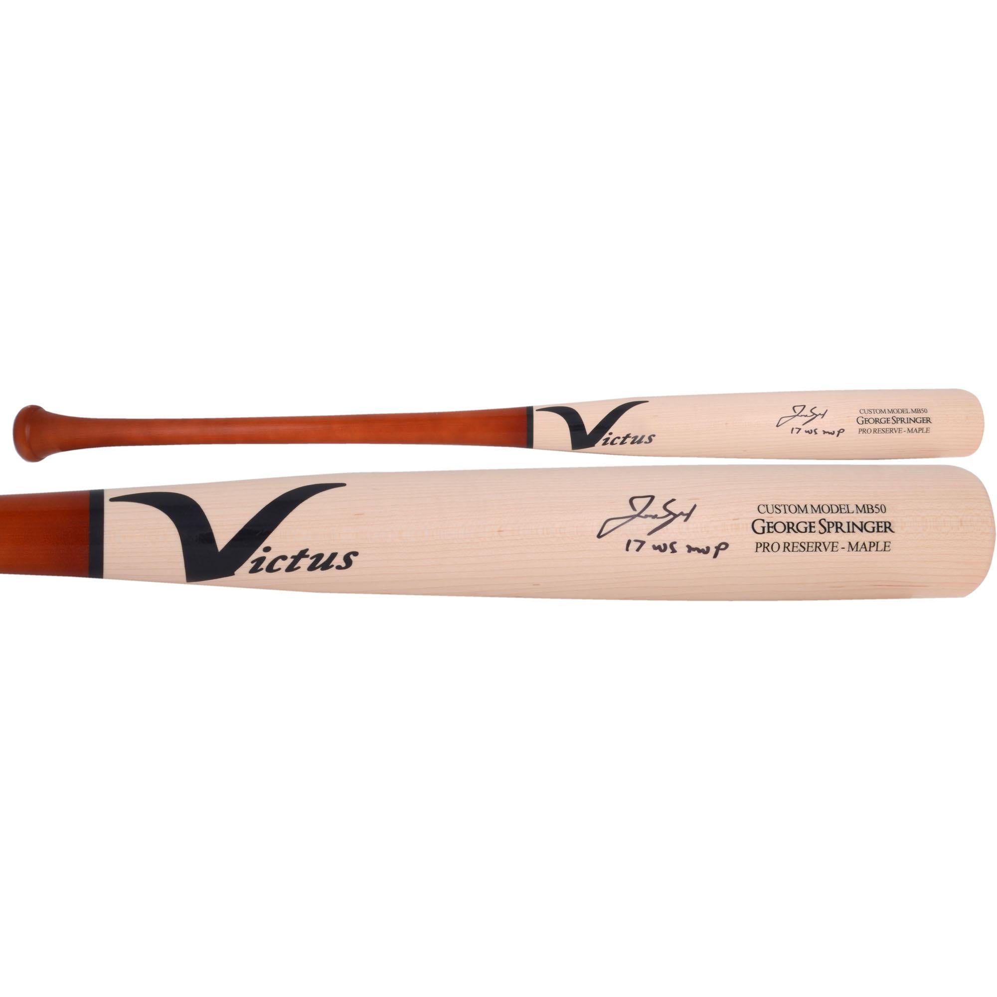 George Springer Houston Astros 2017 MLB World Series Champions Autographed Victus Game Model Bat with 2017 WS MVP Inscription - Fanatics Authentic Certified