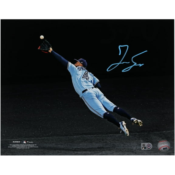 George Springer Toronto Blue Jays Autographed 11" x 14" Diving Catch Photograph - Fanatics Authentic Certified