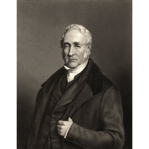George Stephenson 1781-1848. British Inventor And Engineer. 19Th Century Print Engraved By E. Stodart. Print