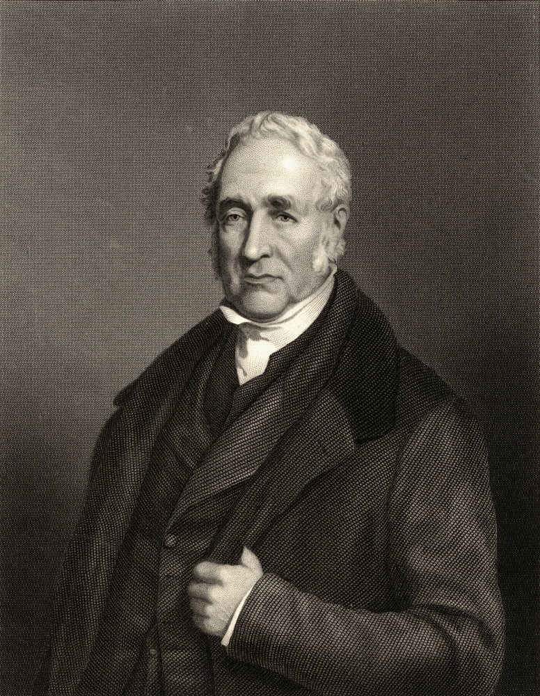 George Stephenson1781-1848 British Inventor And Engineer 19Th Century Print Engraved By E Stodart Canvas Art - Ken Welsh Design Pics (26 x 34)