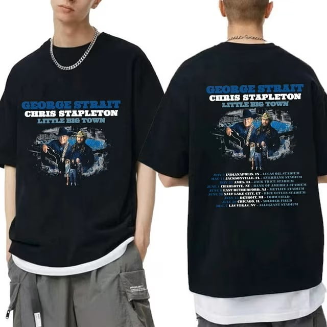 George Strait Chris Stapleton 2024 Stadium Shows Shirt George Strait and Chris Stapleton 2024 Concert Shirt George Strait Fan Shirt The unisex soft style t shirt comfortable material. Walmart